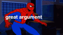 Spiderman Tas Great Argument GIF - Spiderman Tas Great Argument Your Mother GIFs