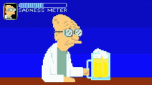 futurama professor farnsworth sadness meter drunk drinking