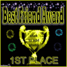 you beat um all out best friend award 1st place trophy spin