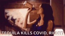 Tequila Kills Covid Alcohol GIF - Tequila Kills Covid Alcohol Drink GIFs