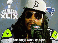 You Know Why I'M Here GIF - Marshawn Lynch Seattle Seahawks GIFs