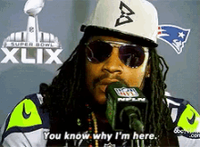 You Know Why I'M Here GIF - Marshawn Lynch Seattle Seahawks GIFs