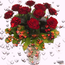 Flowers Happy Valentines Day GIF - Flowers Happy Valentines Day Hearts GIFs