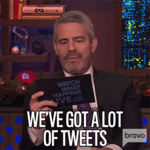 Weve Got A Lot Of Tweets Andy Cohen GIF - Weve Got A Lot Of Tweets Andy Cohen Watch What Happens Live GIFs