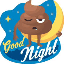 good night happy poo joypixels night sleep well
