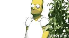 homer simpson simpson backing away hide in the bushes bushes