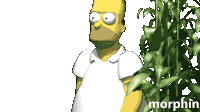 Homer Simpson Backing Away Sticker - Homer Simpson Simpson Backing Away Stickers