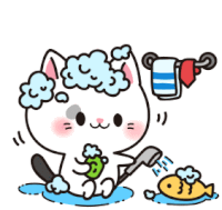 Shower Coko Sticker - Shower Coko Cat Stickers
