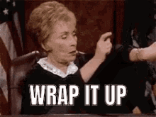 Wrap It Up Watch GIF - Wrap It Up Watch Judge Judy GIFs