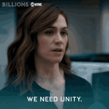 We Need Unity Maggie Siff GIF - We Need Unity Maggie Siff Wendy Rhoades GIFs