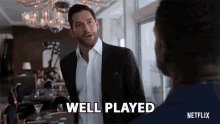 Well Played Lucifer Morningstar GIF - Well Played Lucifer Morningstar Tom Ellis GIFs