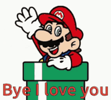 Bye I Love You GIF - Bye I Love You Mario GIFs