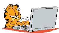 Garfield Typing Sticker - Garfield Typing Garfield Stickers