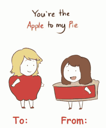 Youre The Apple To My Pie Valentines Day Card GIF - Vdaycards GIFs