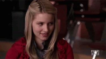 Shy Smile GIF - Shy Smile Quinn Fabray - Discover &amp; Share GIFs