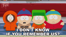 I Dont Know If You Remember Us Eric Cartman GIF - I Dont Know If You Remember Us Eric Cartman Kyle Broflovski GIFs