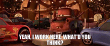 Cars Tow Mater GIF - Cars Tow Mater Yeah I Work Here GIFs