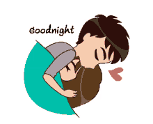 goodnight cuddling couple love cute