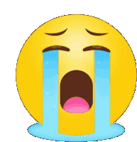 Crying Emoji Sticker - Crying Emoji Sad Stickers