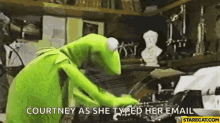 Kermit Typing GIF - Kermit Typing Essay GIFs