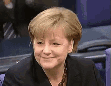 Merkel Schmunzelt GIF - Angela Merkel Schmunzel Nicken GIFs