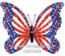 Butterfly American Flag GIF - Butterfly American Flag Red White And Blue GIFs