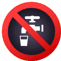 No Portable Water Symbols Sticker - No Portable Water Symbols Joypixels Stickers