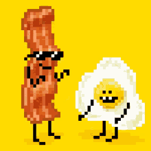 Dancing Bacon And Eggs GIF - Dancing Bacon And Eggs Good Morning GIFs