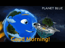 Planet Blue Good Morning GIF - Planet Blue Good Morning Earth GIFs