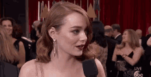 Eh, Whatever GIF - Oscars2017 Emma Stone Sure GIFs
