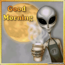 Good Morning Coffee GIF - Good Morning Coffee Moon GIFs