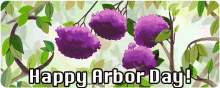 Happy Arbor Day GIF - Happ Arbor Day Flower Purple Flower GIFs