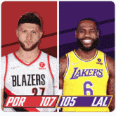Portland Trail Blazers (107) Vs. Los Angeles Lakers (105) Post Game GIF - Nba Basketball Nba 2021 GIFs