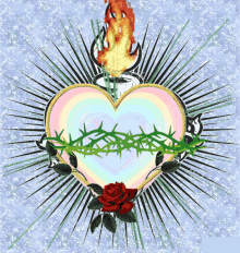 Sacred Heart Heart GIF - Sacred Heart Heart Rainbow Hearts GIFs