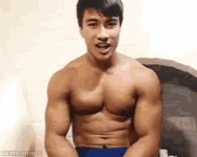 Muscles Flexing GIF - Muscles Flexing Asian GIFs