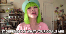 It Depends On What Your Goals Are Goldie Chan GIF - It Depends On What Your Goals Are Goldie Chan Goldiecylon GIFs