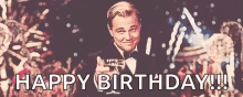 Happy Birthday Leonardo Di Caprio GIF - Happy Birthday Leonardo Di Caprio The Great Gatsby GIFs