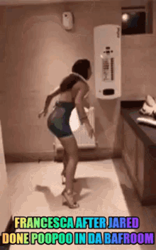 Girl Toilet GIF - Girl Toilet Francesca After Jared Done Poopoo In Da Bafroom GIFs