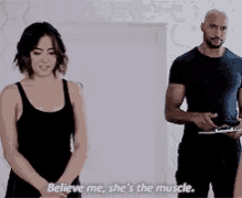 Believe Me Shes The Muscle GIF - Believe Me Shes The Muscle Agents Of Shield GIFs