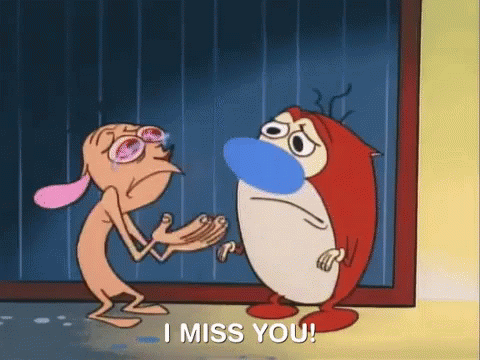 Sobbing,Crying,I Miss You,So Sad,Ren And Stimpy Netflix,Sad,Cry,Frown,gif,a...