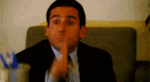 When I’m In Front Of My Parents And Friends Start To Talk About Nights Out GIF - Pandasproblems The Office Steve Carell GIFs