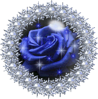 Sparkling Blue Rose Sticker - Sparkling Blue Rose Flowers Stickers