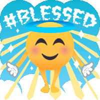 Blessed Smiley Guy Sticker - Blessed Smiley Guy Joypixels Stickers
