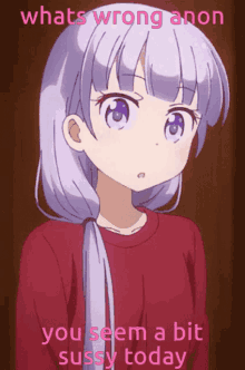Whats Wrong Anon You Seem A Bit Sussy Today Aoba GIF - Whats Wrong Anon You Seem A Bit Sussy Today Aoba New Game GIFs