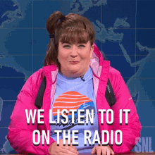 we listen to it on the radio carrie krum aidy bryant saturday night live snl