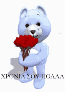 flowers for you roses teddy bear