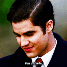 Glee Blaine Anderson GIF - Glee Blaine Anderson You Did Win GIFs