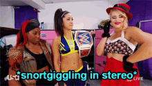 Wwe Ember Moon GIF - Wwe Ember Moon Snortgiggling In Stereo GIFs