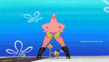 patrick spongebob fishnet leggings