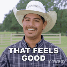 That Feels Good John Paul Gonzalez GIF - That Feels Good John Paul Gonzalez Ultimate Cowboy Showdown GIFs